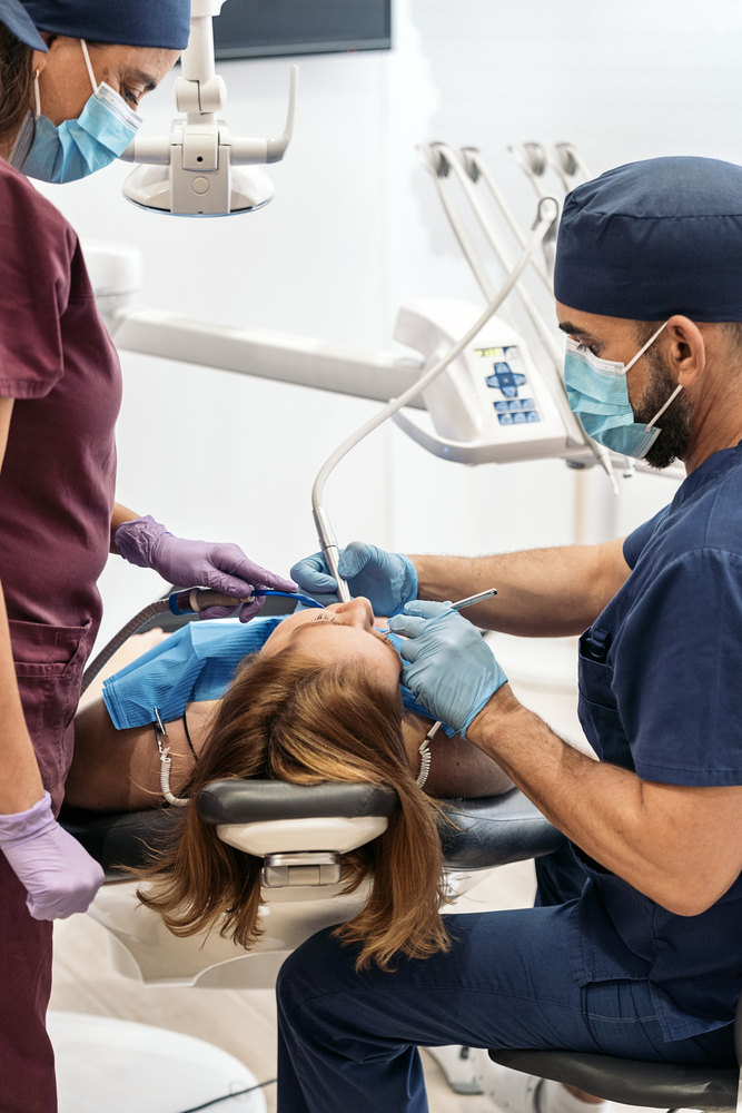 Patient in emergency dentist in North York