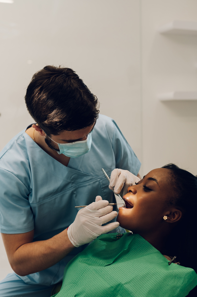 Dentist working on same day dental implant in North York
