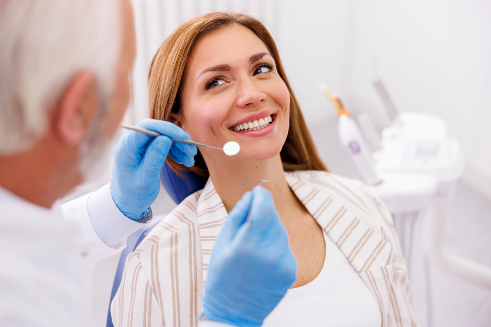 Woman undergoing preventive dentistry in North York